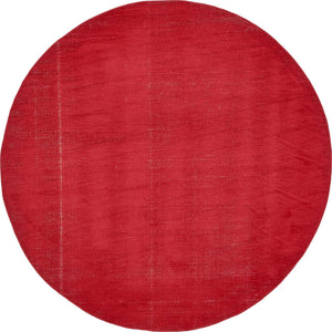 Burgundy 8' x 8' Williamsburg Round Area Rug 100% Polypropylene With Cotton Backing Durable Easy Clean Stain Resistant Carpet for Sale at Rug Engine