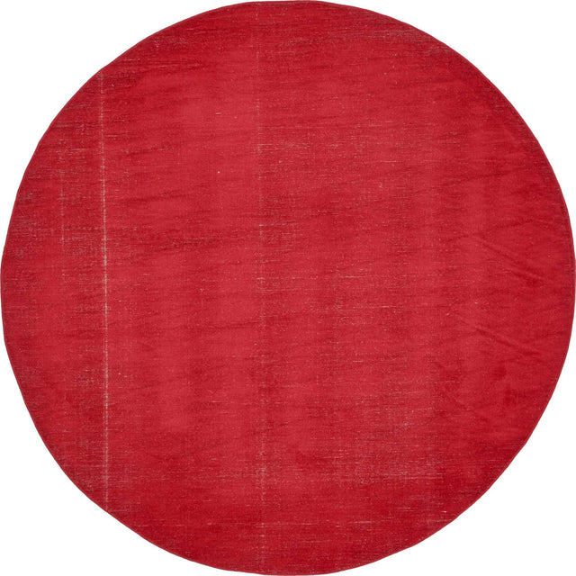 Burgundy 8' x 8' Williamsburg Round Area Rug 100% Polypropylene With Cotton Backing Durable Easy Clean Stain Resistant Carpet for Sale at Rug Engine