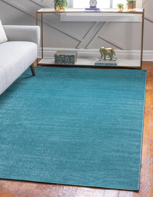 Turquoise 9' x 12' 2 Williamsburg Rectangle Area Rug 100% Polypropylene With Cotton Backing Durable Easy Clean Stain Resistant Carpet for Sale at Rug Engine