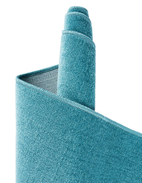 Turquoise 10' x 13' Williamsburg Rectangle Area Rug 100% Polypropylene With Cotton Backing Durable Easy Clean Stain Resistant Carpet for Sale at Rug Engine