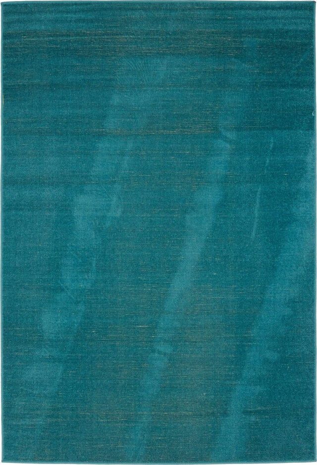 Turquoise 4' 1 x 6' 1 Williamsburg Rectangle Area Rug 100% Polypropylene With Cotton Backing Durable Easy Clean Stain Resistant Carpet for Sale at Rug Engine