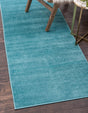 Turquoise 2' 9 x 9' 10 Williamsburg Runner Area Rug 100% Polypropylene With Cotton Backing Durable Easy Clean Stain Resistant Carpet for Sale at Rug Engine
