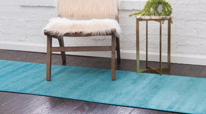 Turquoise 2' 9 x 9' 10 Williamsburg Runner Area Rug 100% Polypropylene With Cotton Backing Durable Easy Clean Stain Resistant Carpet for Sale at Rug Engine