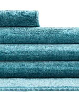Turquoise 3' 7 x 3' 7 Williamsburg Round Area Rug 100% Polypropylene With Cotton Backing Durable Easy Clean Stain Resistant Carpet for Sale at Rug Engine