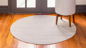 Beige 5' 3 x 5' 3 Williamsburg Round Area Rug 100% Polypropylene With Cotton Backing Durable Easy Clean Stain Resistant Carpet for Sale at Rug Engine
