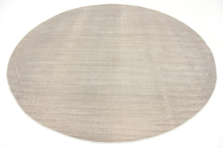 Gray 8' x 8' Williamsburg Round Area Rug 100% Polypropylene With Cotton Backing Durable Easy Clean Stain Resistant Carpet for Sale at Rug Engine