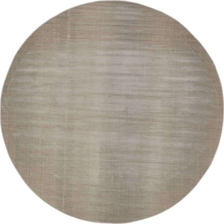 Gray 8' x 8' Williamsburg Round Area Rug 100% Polypropylene With Cotton Backing Durable Easy Clean Stain Resistant Carpet for Sale at Rug Engine