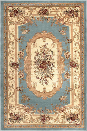 Light Blue 6' 1 x 9' Versailles Rectangle Area Rug