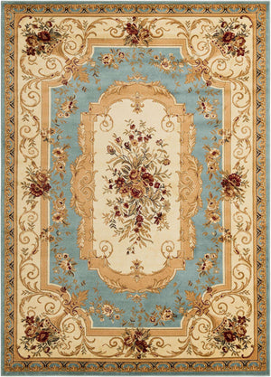 Light Blue 7' 10 x 11' Versailles Rectangle Area Rug