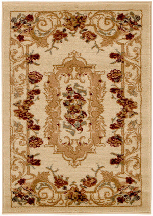 Cream 2' x 3' 1 Versailles Rectangle Area Rug