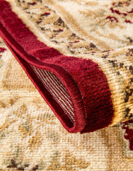 Red 4' 1 x 4' 1 Versailles Square Area Rug Classic Traditional Motif Indoor Carpet for Hallways, Dining Rooms, Bedrooms, Living Room, Office for Sale at Rug Engine