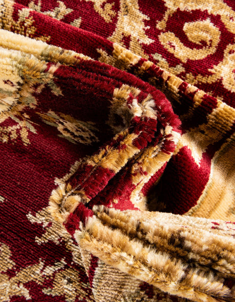 Red 4' 1 x 4' 1 Versailles Square Area Rug Classic Traditional Motif Indoor Carpet for Hallways, Dining Rooms, Bedrooms, Living Room, Office for Sale at Rug Engine