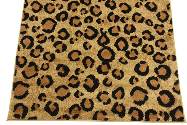 Light Brown 3' 1 x 5' 3 Wildlife Rectangle Area Rug Animal Print Safari Jungle Inspired Carpet for Unique Modern Interior Design for Sale at Rug Engine