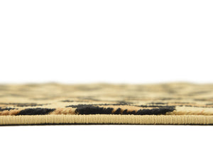 Light Brown 3' 1 x 5' 3 Wildlife Rectangle Area Rug Animal Print Safari Jungle Inspired Carpet for Unique Modern Interior Design for Sale at Rug Engine
