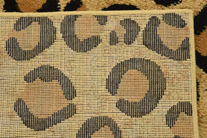 Light Brown 3' 1 x 5' 3 Wildlife Rectangle Area Rug Animal Print Safari Jungle Inspired Carpet for Unique Modern Interior Design for Sale at Rug Engine