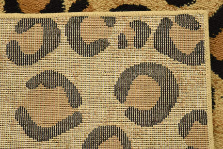Light Brown 3' 1 x 5' 3 Wildlife Rectangle Area Rug Animal Print Safari Jungle Inspired Carpet for Unique Modern Interior Design for Sale at Rug Engine