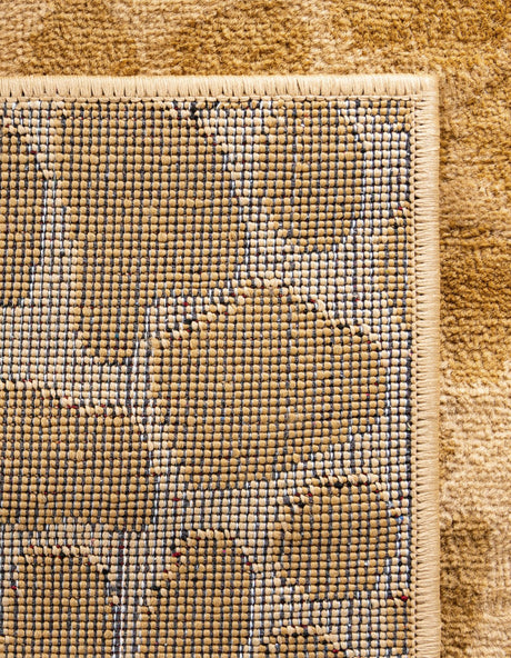Yellow 2' 7 x 10' Wildlife Runner Area Rug Animal Print Safari Jungle Inspired Carpet for Unique Modern Interior Design for Sale at Rug Engine