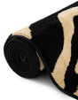 Black 6' 1 x 6' 1 Wildlife Round Area Rug Animal Print Safari Jungle Inspired Carpet for Unique Modern Interior Design for Sale at Rug Engine