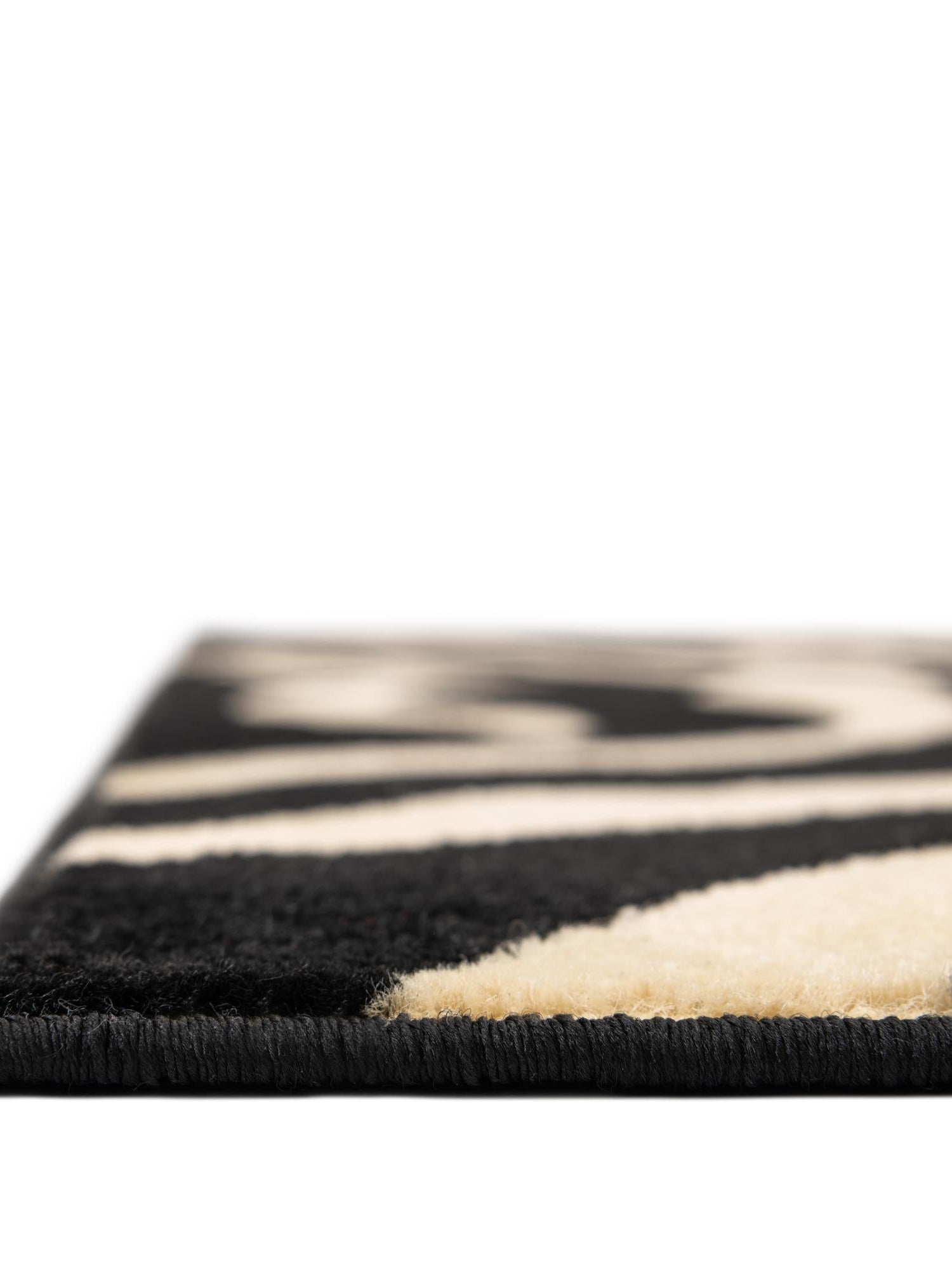 Black 6' 1 x 9' Wildlife Rectangle Area Rug Animal Print Safari Jungle Inspired Carpet for Unique Modern Interior Design for Sale at Rug Engine