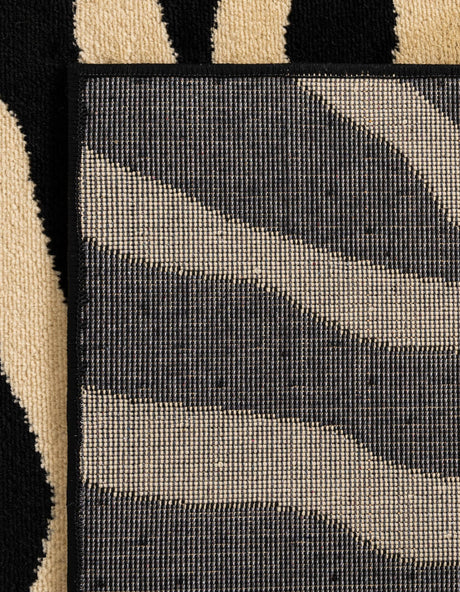 Black 10' x 14' 1 Wildlife Rectangle Area Rug Animal Print Safari Jungle Inspired Carpet for Unique Modern Interior Design for Sale at Rug Engine