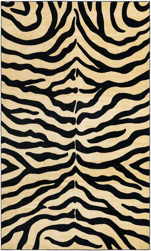 Cream 3' 1 x 5' 3 Wildlife Rectangle Area Rug Animal Print Safari Jungle Inspired Carpet for Unique Modern Interior Design for Sale at Rug Engine