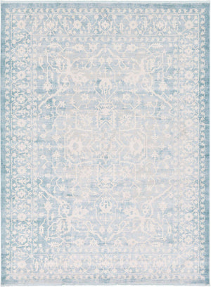 Light Blue 10' x 13' 1 New Classical Rectangle Area Rug 70% Polypropylene & 30% Polyester Traditional Vintage Distressed Carpet for Interior Design Home Decor for Sale at Rug Engine