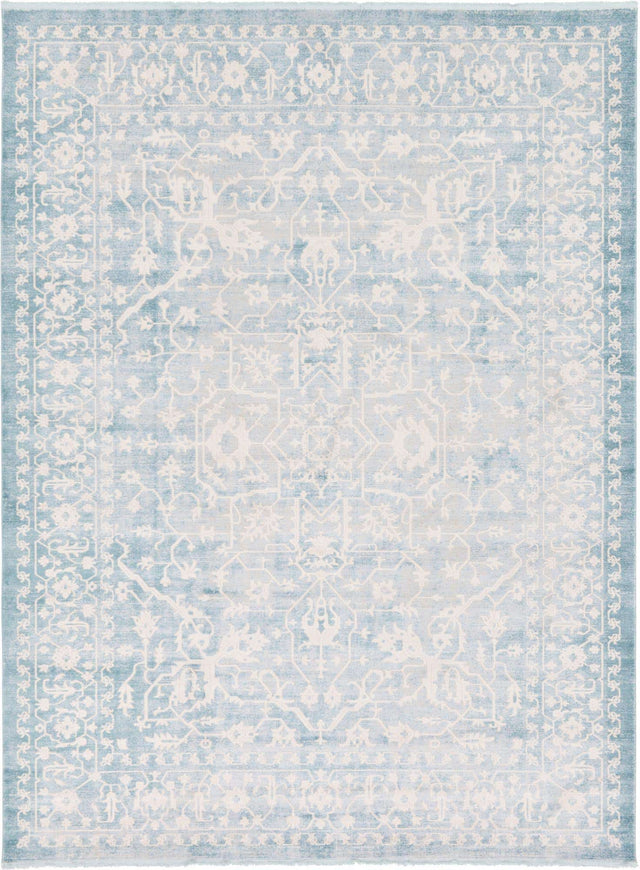 Light Blue 10' x 13' 1 New Classical Rectangle Area Rug 70% Polypropylene & 30% Polyester Traditional Vintage Distressed Carpet for Interior Design Home Decor for Sale at Rug Engine