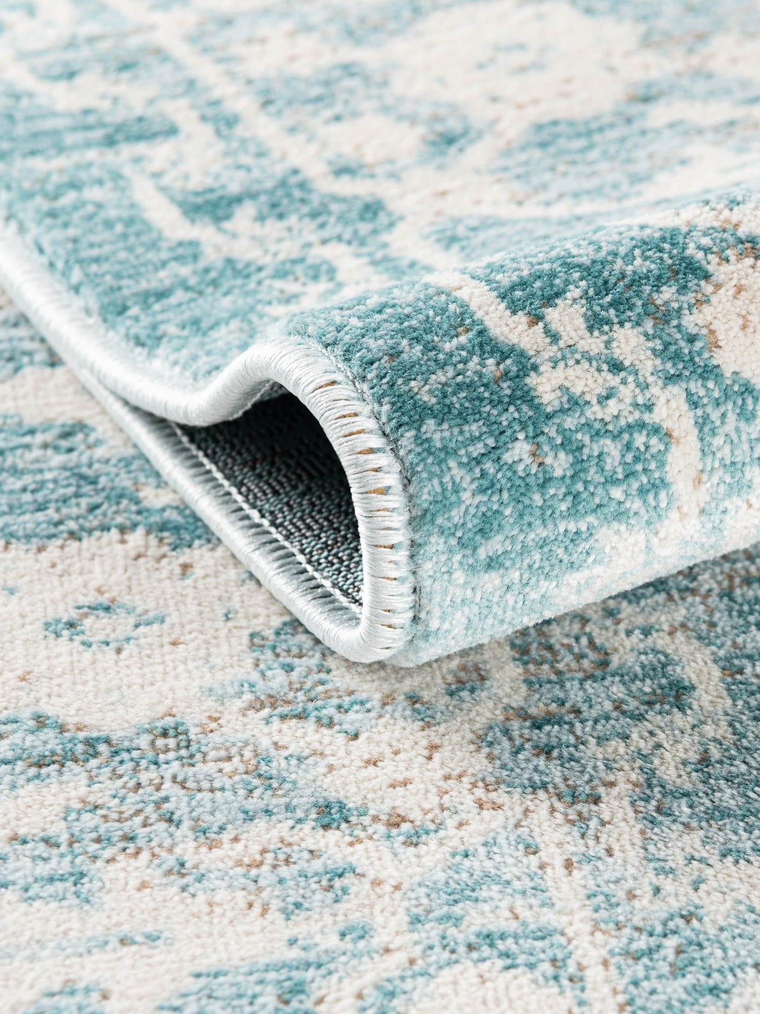 Light Blue 8' x 10' New Classical Rectangle Area Rug 70% Polypropylene & 30% Polyester Traditional Vintage Distressed Carpet for Interior Design Home Decor for Sale at Rug Engine