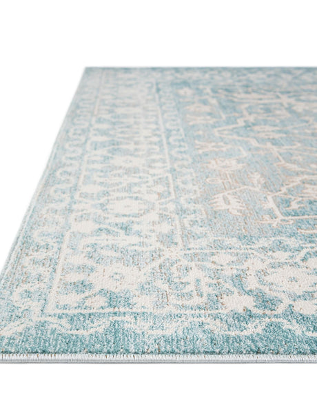 Light Blue 5' 1 x 8' New Classical Rectangle Area Rug 70% Polypropylene & 30% Polyester Traditional Vintage Distressed Carpet for Interior Design Home Decor for Sale at Rug Engine
