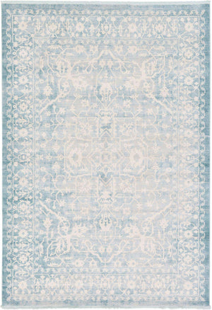 Light Blue 8' x 11' 4 New Classical Rectangle Area Rug 70% Polypropylene & 30% Polyester Traditional Vintage Distressed Carpet for Interior Design Home Decor for Sale at Rug Engine