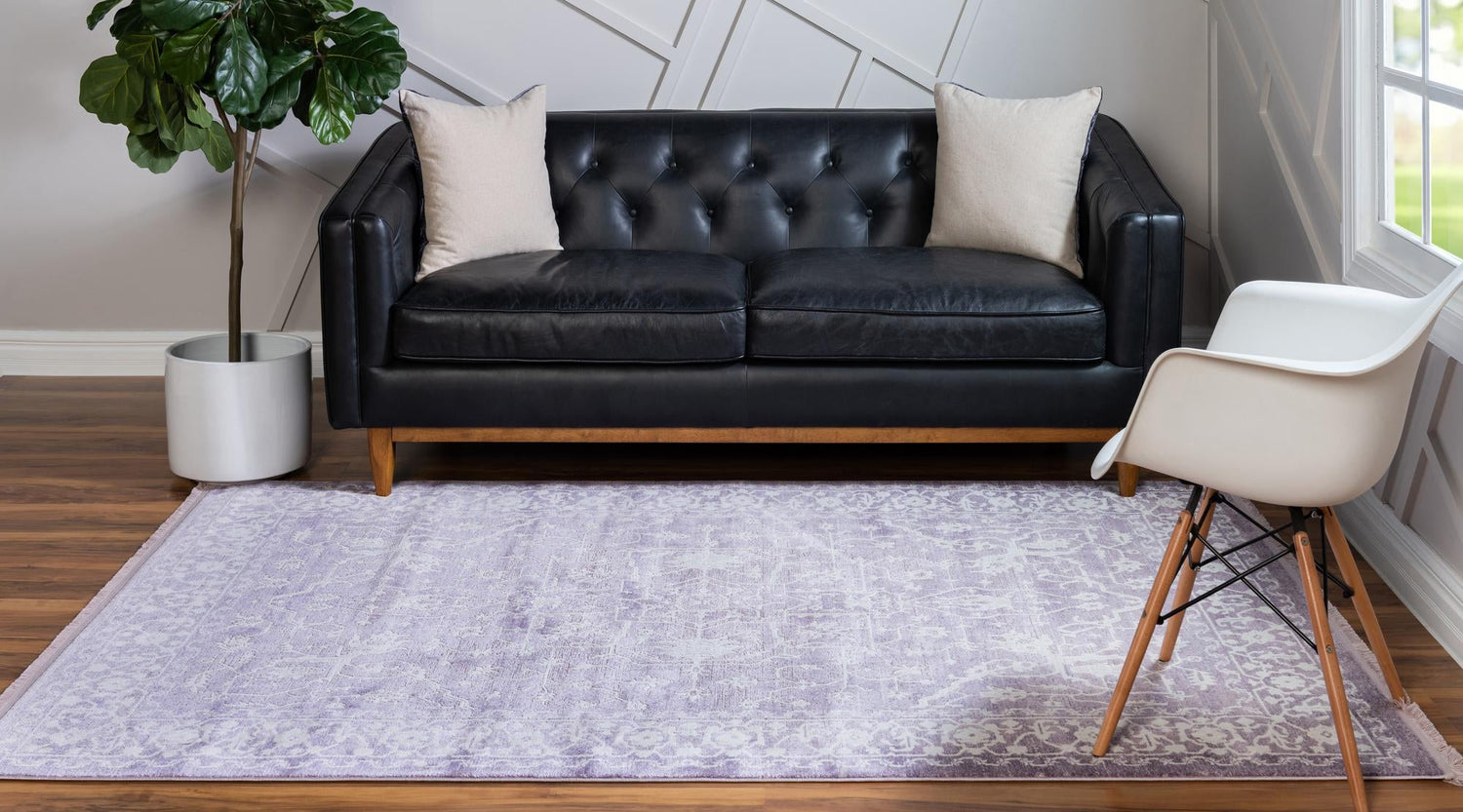 Purple 8' x 11' 4 New Classical Rectangle Area Rug 70% Polypropylene & 30% Polyester Traditional Vintage Distressed Carpet for Interior Design Home Decor for Sale at Rug Engine