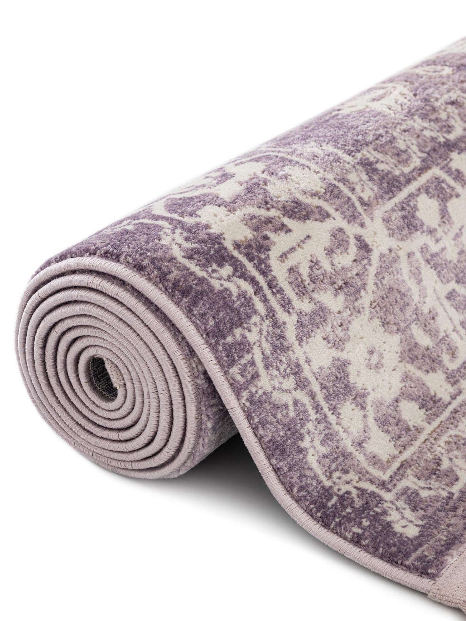 Purple 4' x 6' New Classical Rectangle Area Rug 70% Polypropylene & 30% Polyester Traditional Vintage Distressed Carpet for Interior Design Home Decor for Sale at Rug Engine
