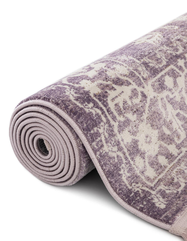 Purple 4' x 6' New Classical Rectangle Area Rug 70% Polypropylene & 30% Polyester Traditional Vintage Distressed Carpet for Interior Design Home Decor for Sale at Rug Engine