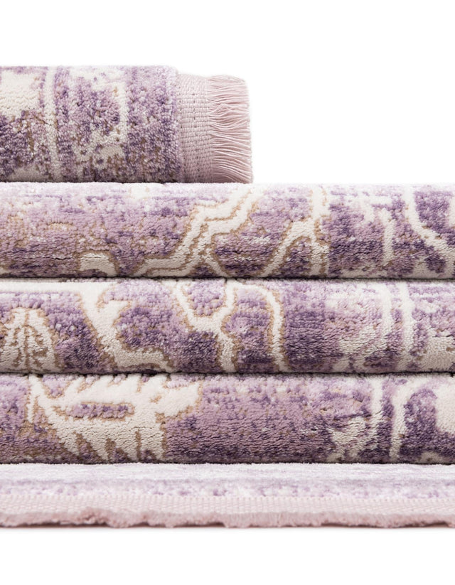 Purple 5' x 8' New Classical Rectangle Area Rug 70% Polypropylene & 30% Polyester Traditional Vintage Distressed Carpet for Interior Design Home Decor for Sale at Rug Engine