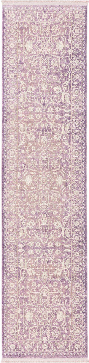 Purple 2' 7 x 10' New Classical Runner Area Rug 70% Polypropylene & 30% Polyester Traditional Vintage Distressed Carpet for Interior Design Home Decor for Sale at Rug Engine