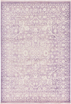 Purple 8' x 11' 4 New Classical Rectangle Area Rug 70% Polypropylene & 30% Polyester Traditional Vintage Distressed Carpet for Interior Design Home Decor for Sale at Rug Engine