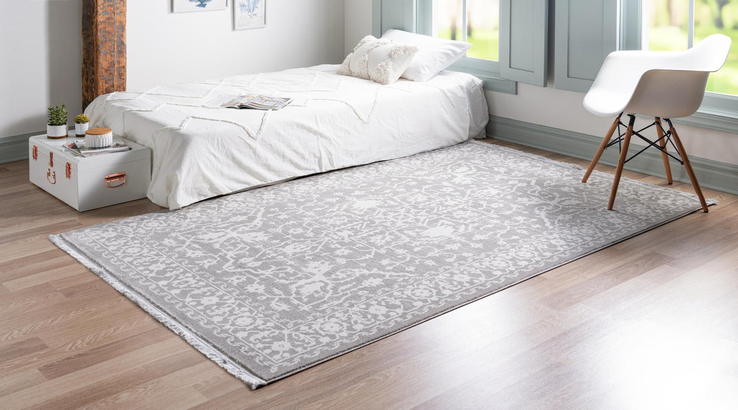 Light Gray 9' x 12' 2 New Classical Rectangle Area Rug 70% Polypropylene & 30% Polyester Traditional Vintage Distressed Carpet for Interior Design Home Decor for Sale at Rug Engine