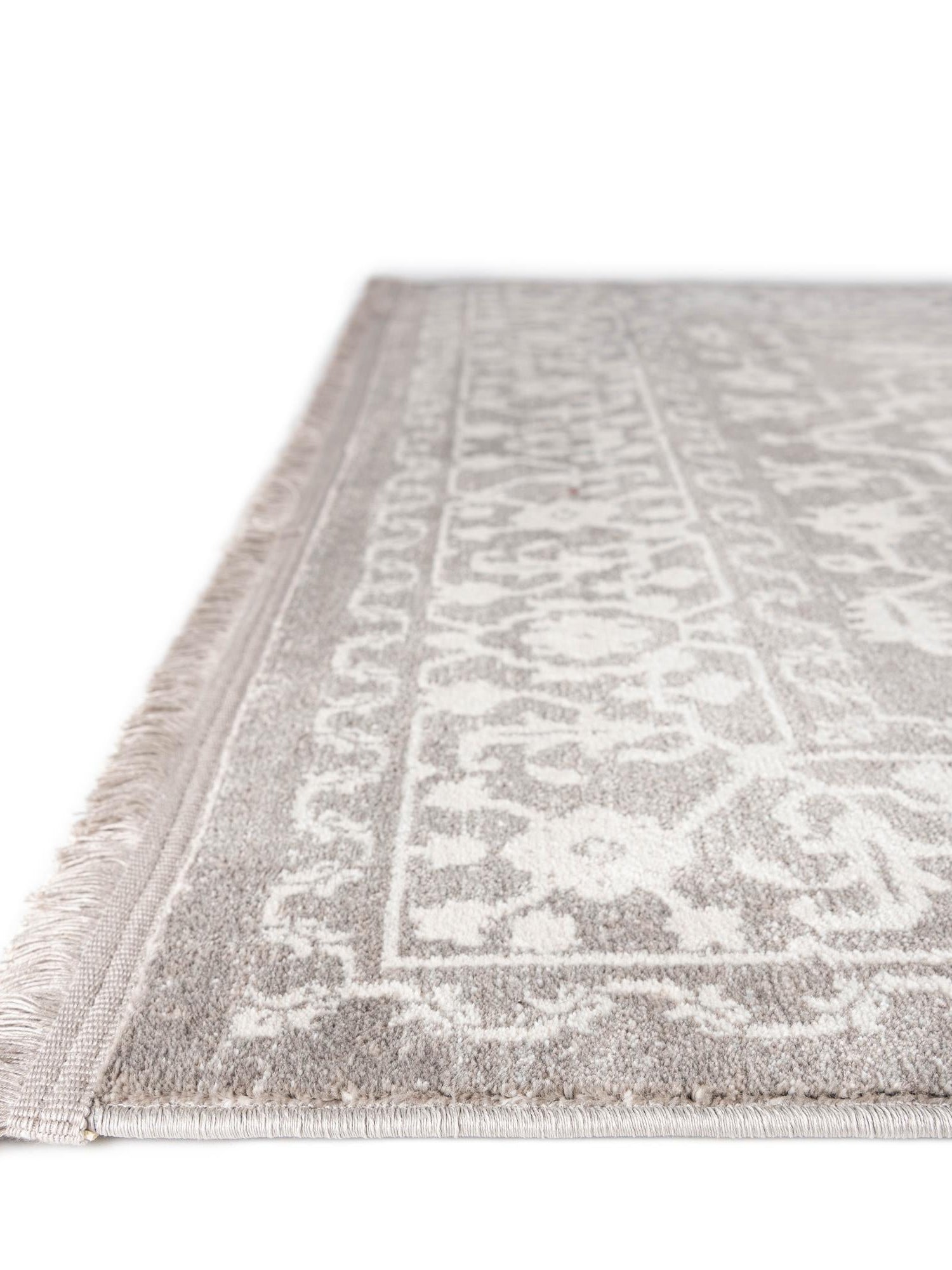 Light Gray 4' 1 x 6' 1 New Classical Rectangle Area Rug 70% Polypropylene & 30% Polyester Traditional Vintage Distressed Carpet for Interior Design Home Decor for Sale at Rug Engine