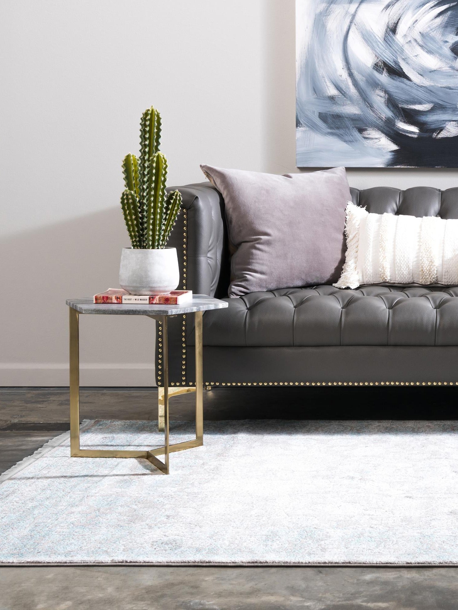 Light Blue 4' 1 x 6' 1 New Classical Rectangle Area Rug 70% Polypropylene & 30% Polyester Traditional Vintage Distressed Carpet for Interior Design Home Decor for Sale at Rug Engine