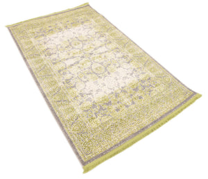 Light Green 3' 3 x 5' 3 New Classical Rectangle Area Rug 70% Polypropylene & 30% Polyester Traditional Vintage Distressed Carpet for Interior Design Home Decor for Sale at Rug Engine