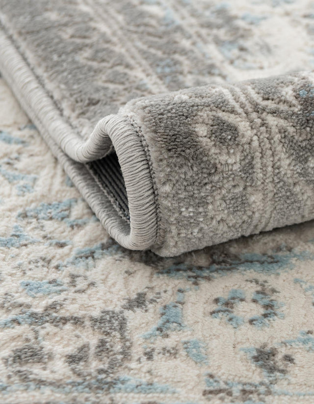 Light Blue 6' 1 x 9' New Classical Rectangle Area Rug 70% Polypropylene & 30% Polyester Traditional Vintage Distressed Carpet for Interior Design Home Decor for Sale at Rug Engine