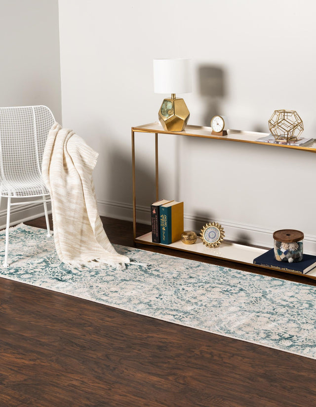 Light Blue 3' x 10' New Classical Runner Rug