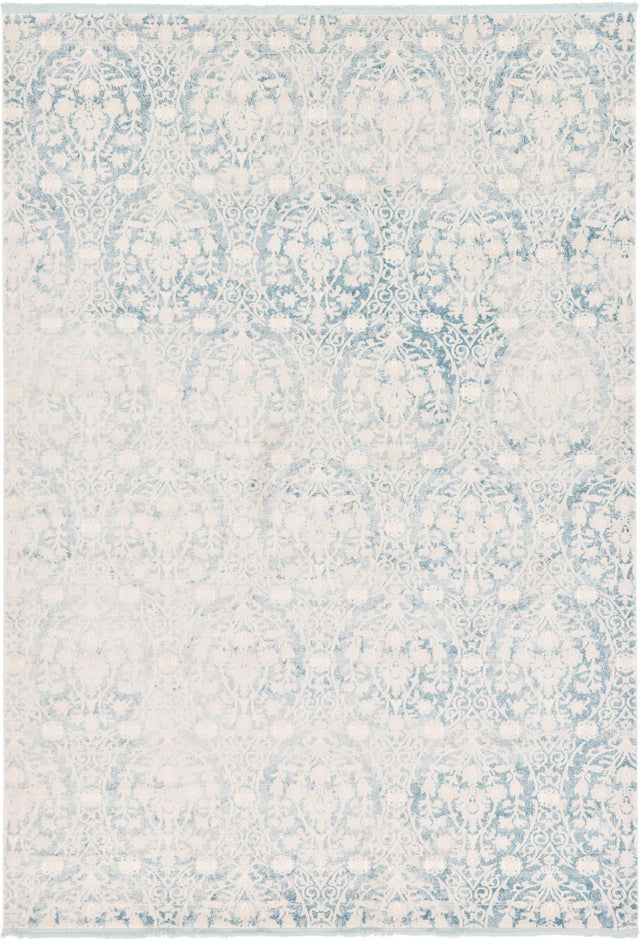 Light Blue 8' x 11' 4 New Classical Rectangle Area Rug 70% Polypropylene & 30% Polyester Traditional Vintage Distressed Carpet for Interior Design Home Decor for Sale at Rug Engine