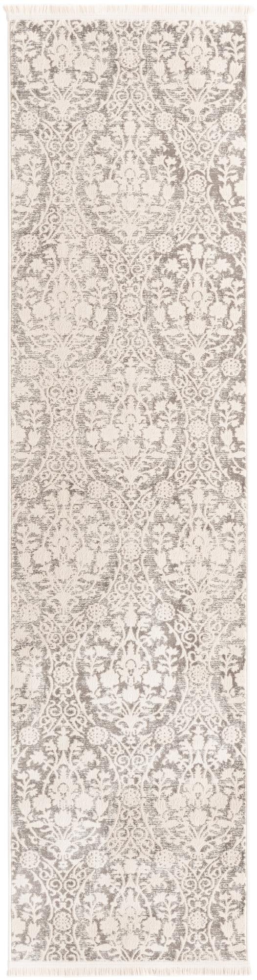 Light Gray 3' x 10' New Classical Runner Area Rug 70% Polypropylene & 30% Polyester Traditional Vintage Distressed Carpet for Interior Design Home Decor for Sale at Rug Engine