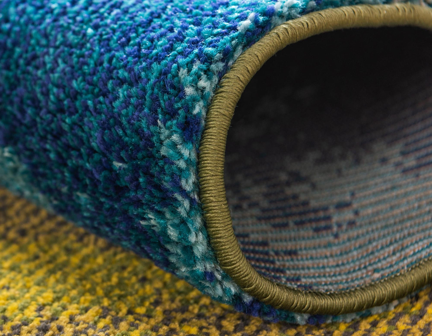 Blue 10' 6 x 16' 5 Estrella Rectangle Area Rug 100% Polypropylene Non-Shedding Stain Resistant Carpet Colorful Modern Abstract Design Easy Clean for Home Decor for Sale at Rug Engine