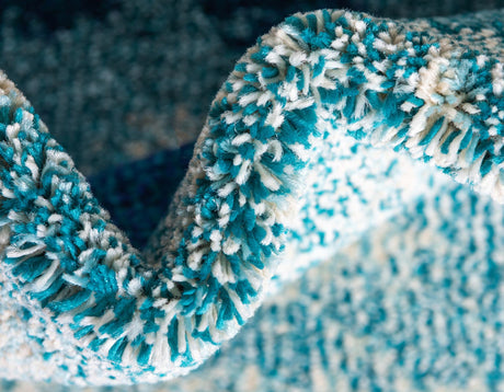 Blue 10' 6 x 16' 5 Estrella Rectangle Area Rug 100% Polypropylene Non-Shedding Stain Resistant Carpet Colorful Modern Abstract Design Easy Clean for Home Decor for Sale at Rug Engine