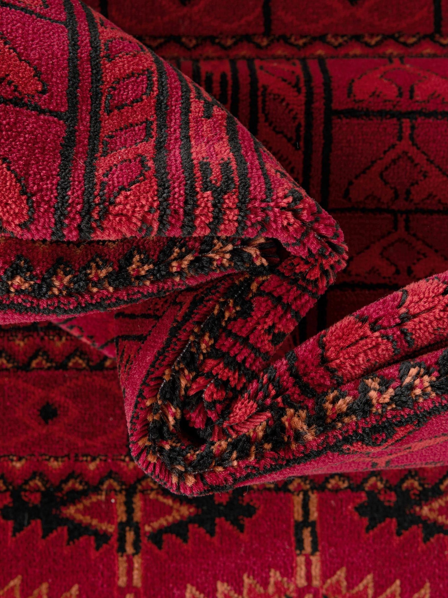 Red 7' 10 x 10' Tekke Rectangle Area Rug Classic Traditional Vintage Design Carpet for Living Rooms, Dining, Bedrooms, Office Space for Sale at Rug Engine