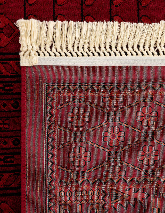 Red 5' 3 x 7' 1 Tekke Rectangle Area Rug Classic Traditional Vintage Design Carpet for Living Rooms, Dining, Bedrooms, Office Space for Sale at Rug Engine