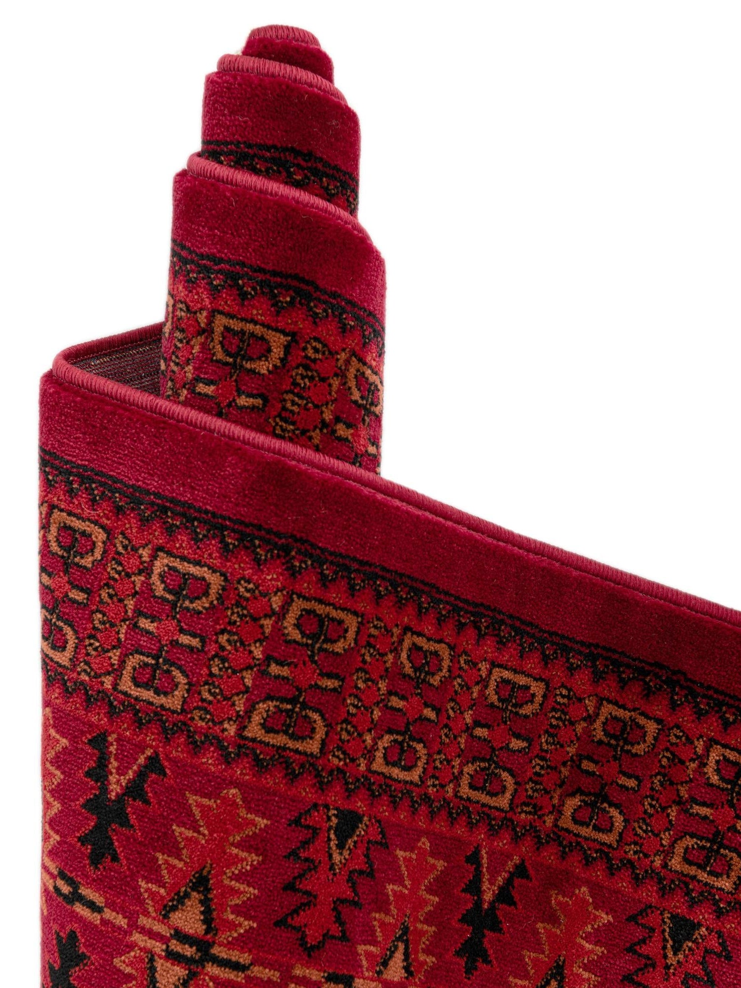 Red 5' 3 x 7' 1 Tekke Rectangle Area Rug Classic Traditional Vintage Design Carpet for Living Rooms, Dining, Bedrooms, Office Space for Sale at Rug Engine