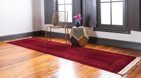 Red 2' 7 x 10' Tekke Runner Area Rug Classic Traditional Vintage Design Carpet for Living Rooms, Dining, Bedrooms, Office Space for Sale at Rug Engine